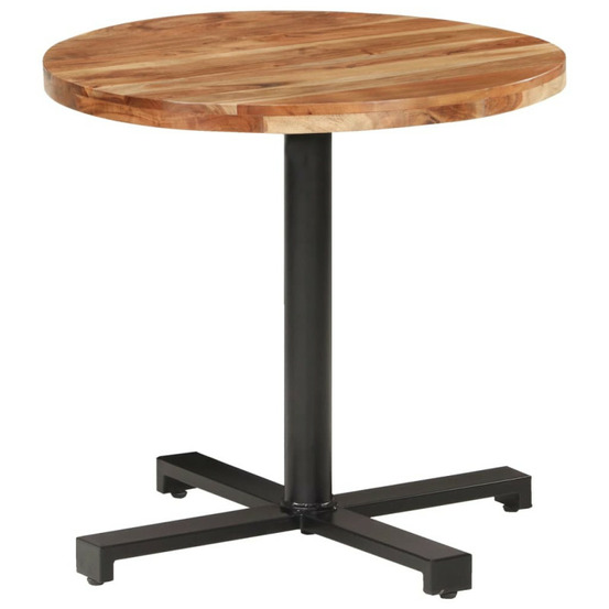 Table de bistro ronde ø80x75 cm bois d acacia massif
