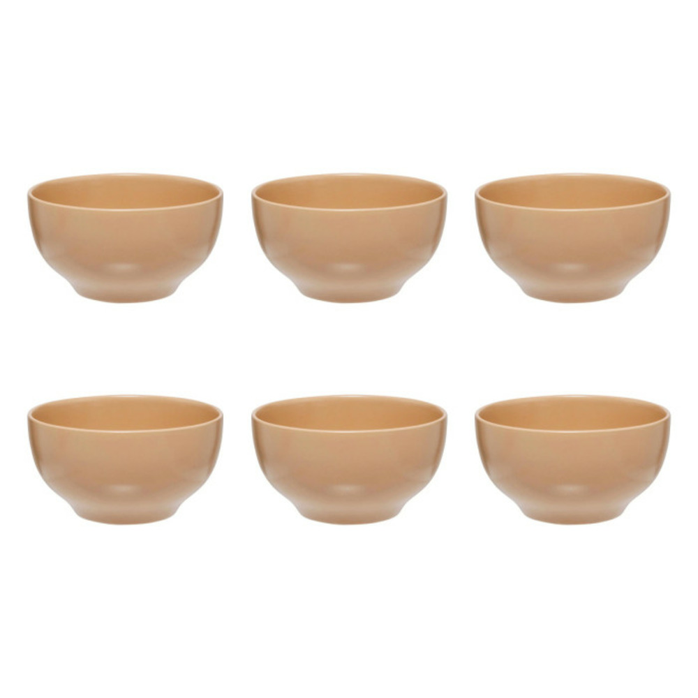 Lot de 6 bols en céramique maé 45cl beige