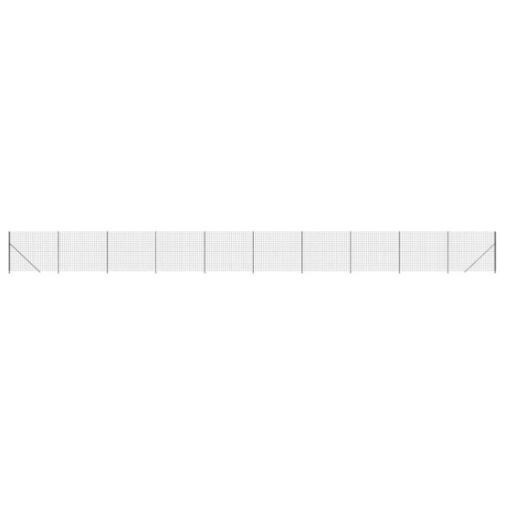 Clôture en treillis métallique avec bride anthracite 2x25 m