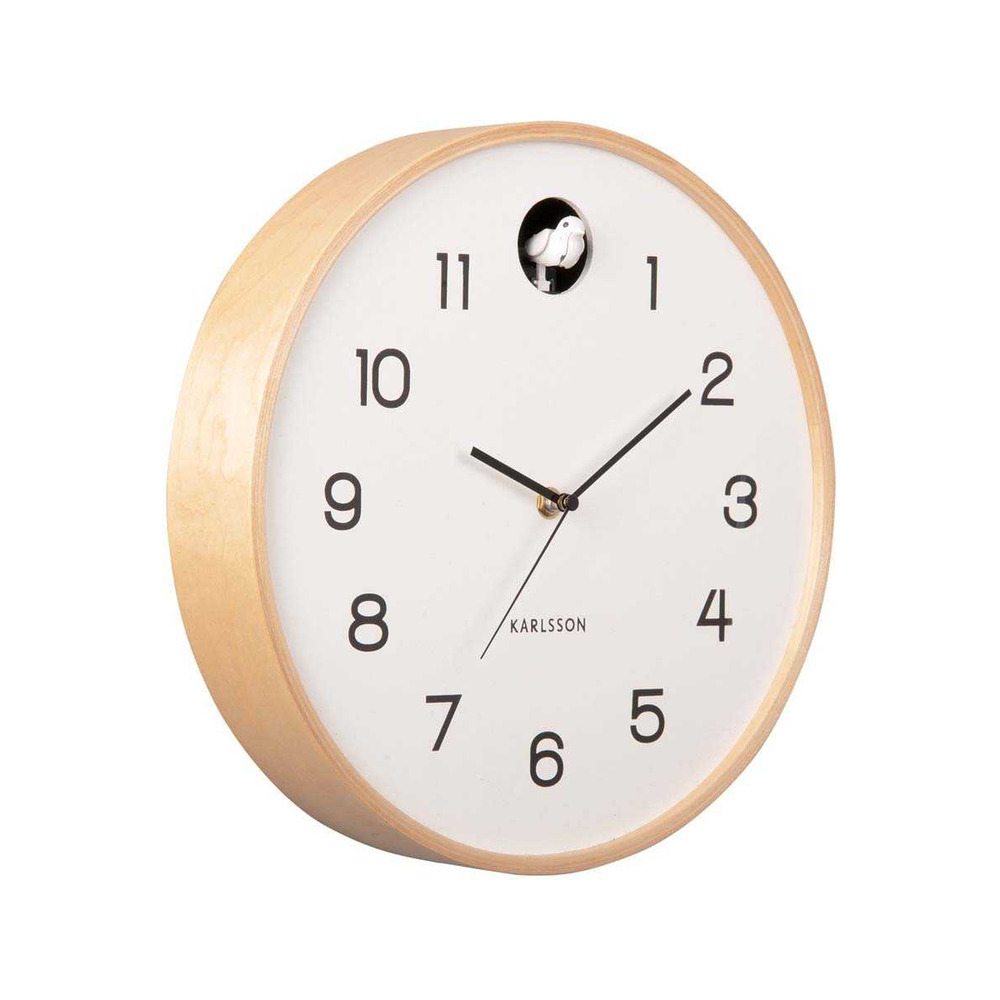 Horloge en bois de bouleau natural cuckoo