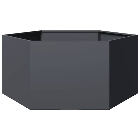 Jardinière hexagonale acier pour jardin potager modulable anthracite 104x90 cm