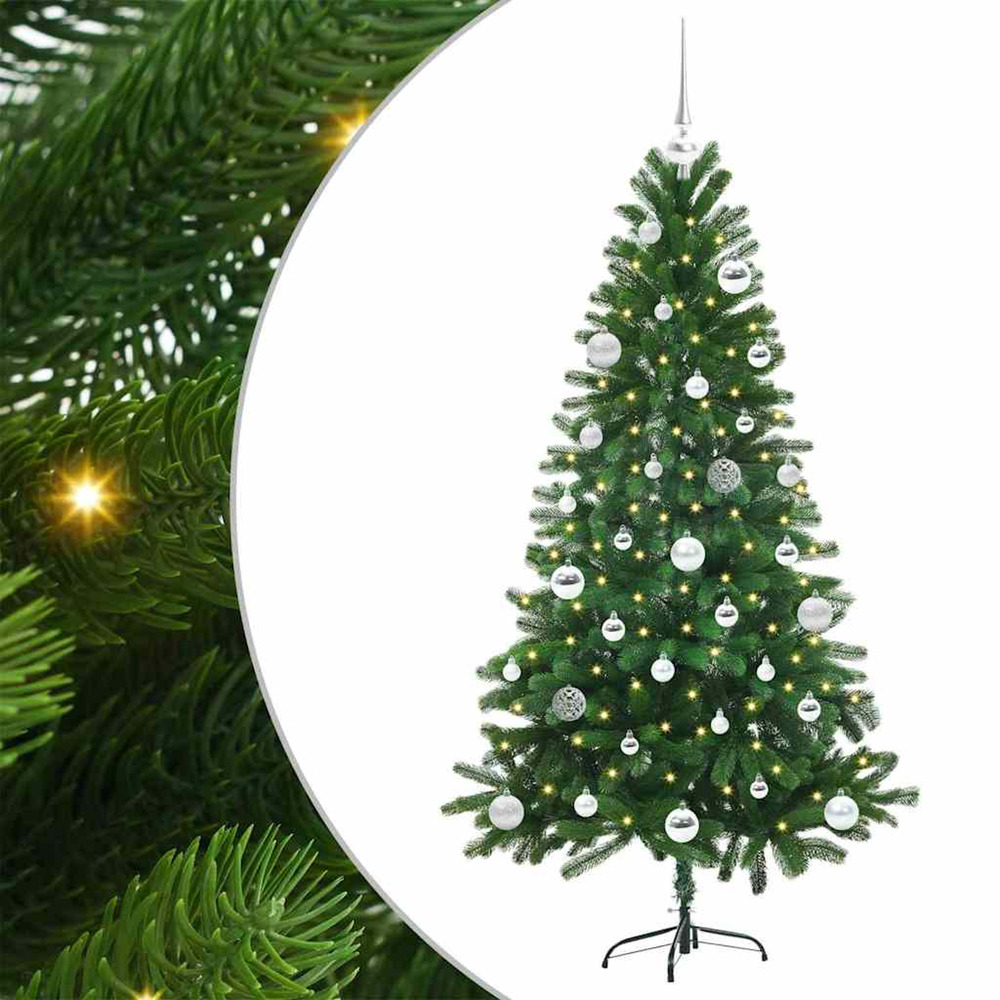 Sapin de noël avec 150 led avec support vert 150 cm pe