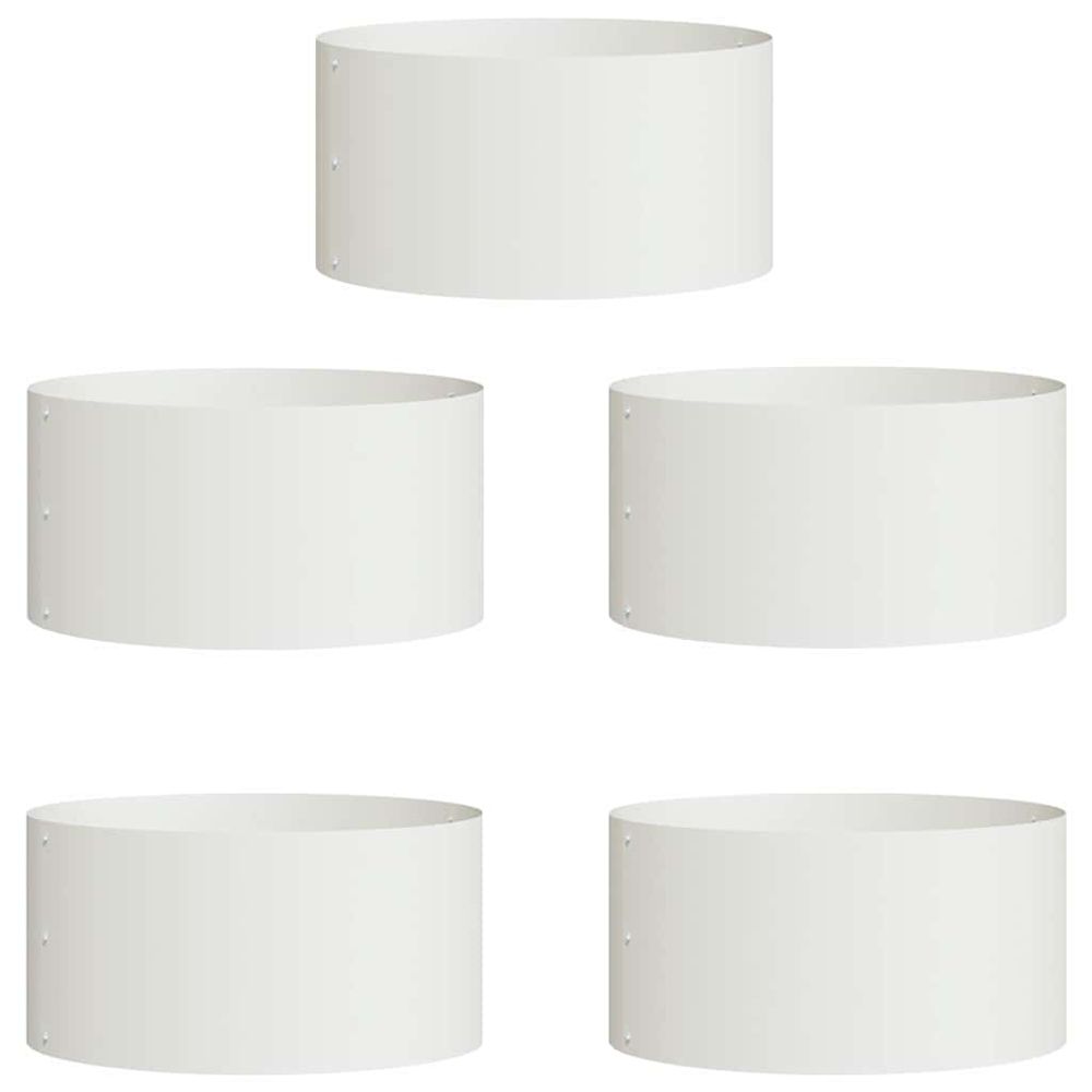 Anneau de jardinière 5 pc blanc 40 x 40 x 20 cm