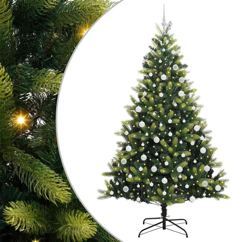 Arbre de noël artificiel en silicone flexible 300 leds 210 cm