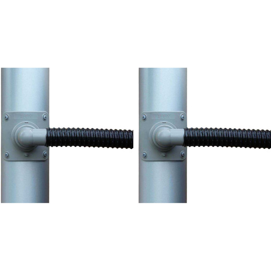 Collecteur d'eau gris pour gouttière circulaire (lot de 2) pour descente circula