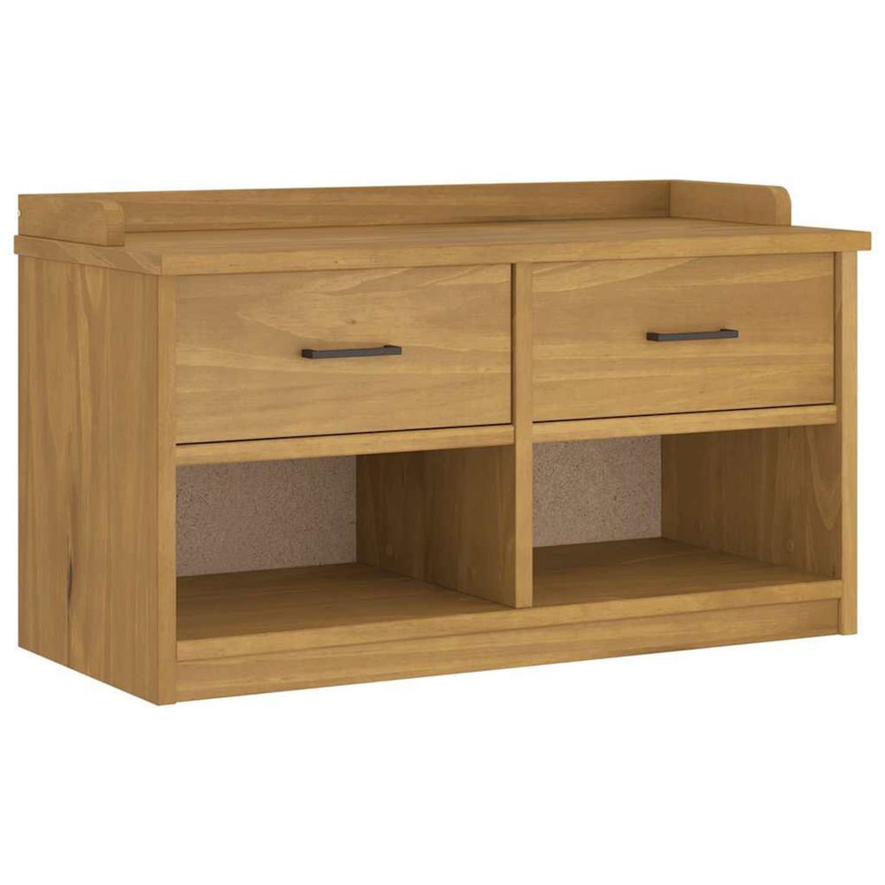 Banc de couloir sandnes 87x40x50 cm bois de pin massif