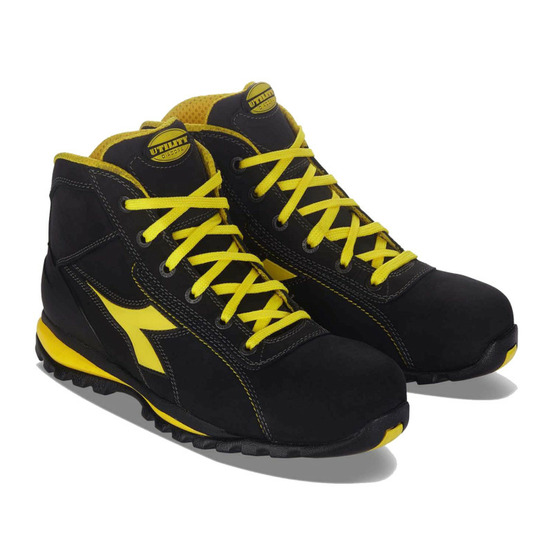 Chaussures de sécurité hautes glove ii high s3 sra hro noir jaune p39 diadora spa 701.170234