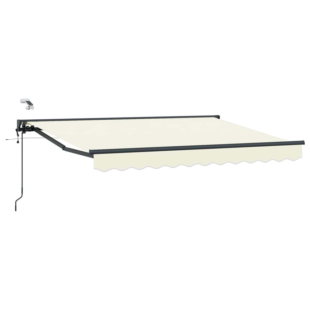 Auvent rétractable électrique crème et anthracite 3,5 x 2,5 m