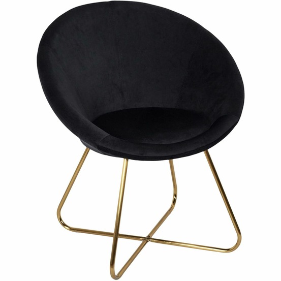Fauteuil en métal et velours karl