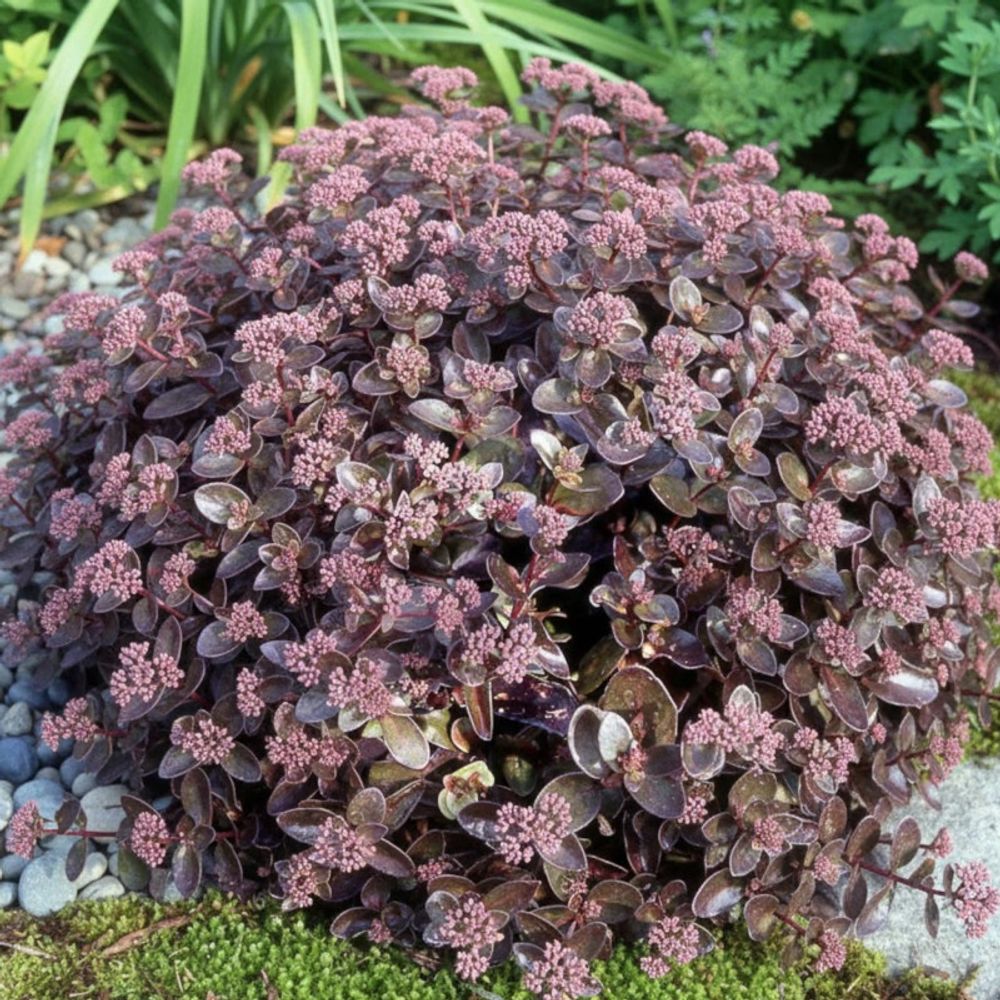Orpin reprise munstead dark red, sedum lot de 5 godets