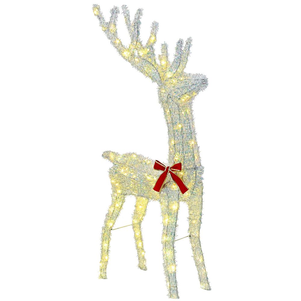 Renne de noël 3d loviisa 140 led blanc chaud 70 x 26 x 128 cm