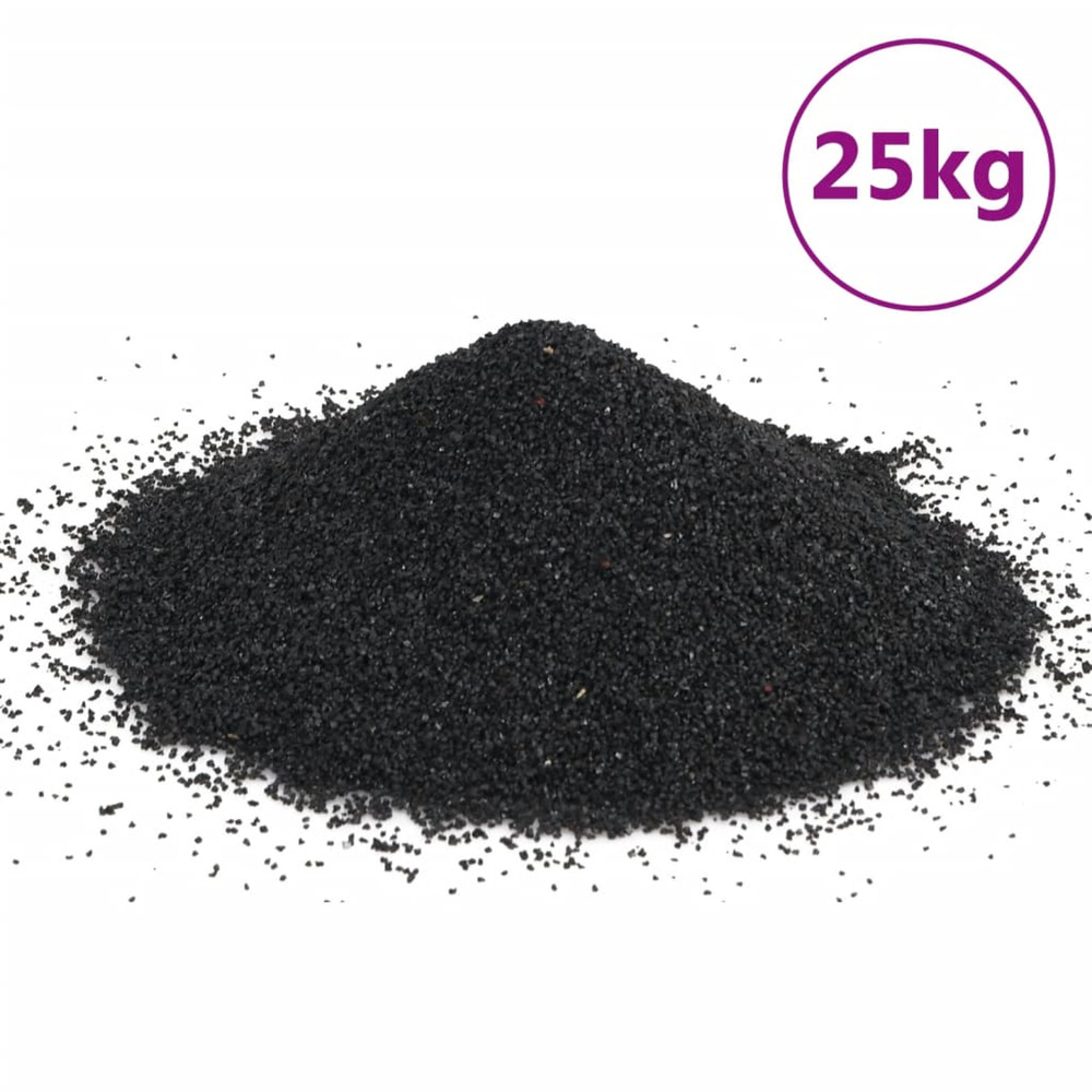 Sable pour aquarium 25 kg noir 0,2-2 mm