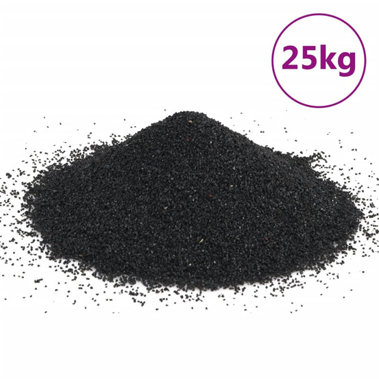 Sable pour aquarium 25 kg noir 0,2-2 mm
