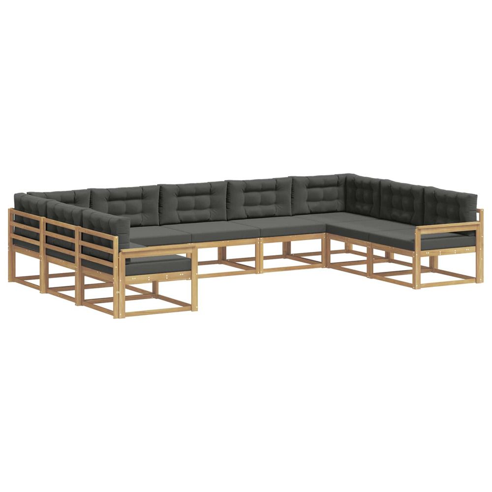 Ensemble de canapés d'extérieur 9 pc blanc et anthracite