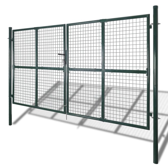 Portail double 300x150 cm en acier thermolaqué