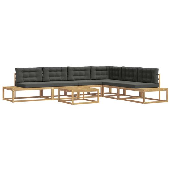 Ensemble de canapés d'extérieur blanc 79 x 79 x 37 cm polyester