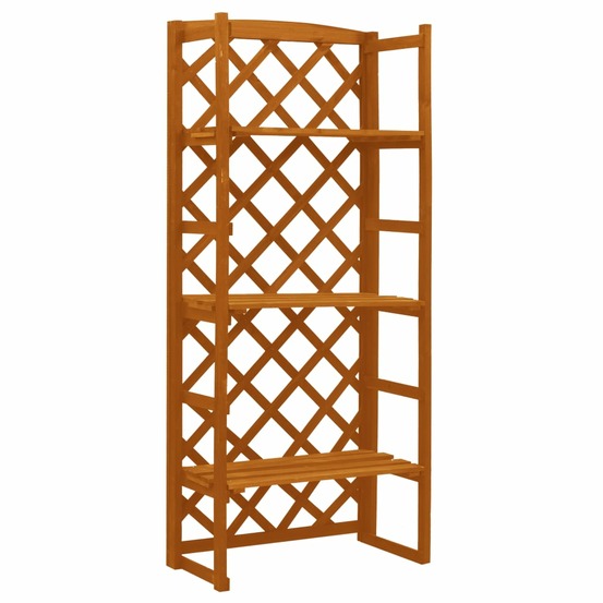 Support de plantes et treillis orange 60x30x140cm bois de sapin
