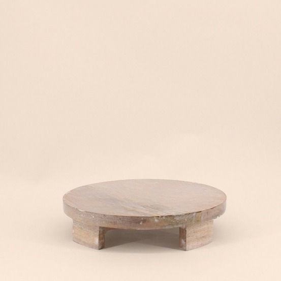 Plateau rond en bois sur pieds 30cm