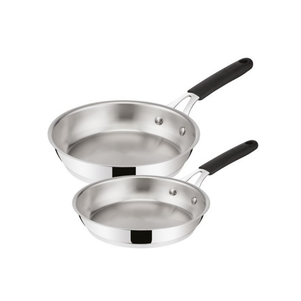 Lot de 2 poêles inox 24/28cm - 012896600002