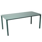 Table de terrasse rectangulaire en aluminium vert foncé