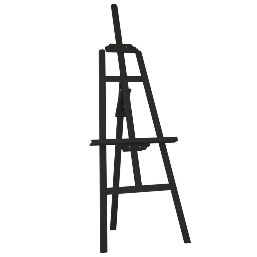 Chevalet noir 53,5x95x127 cm bois de pin massif