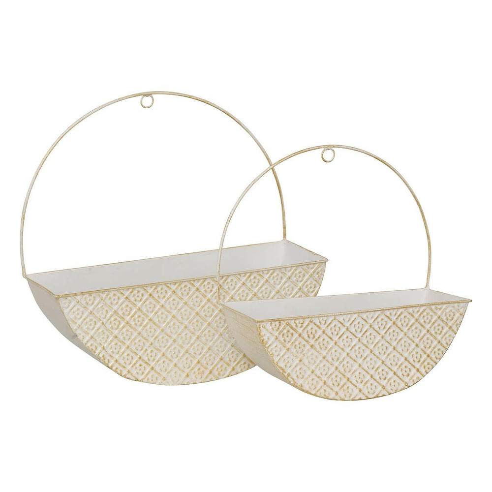 Lot de 2 jardinières murales en métal 