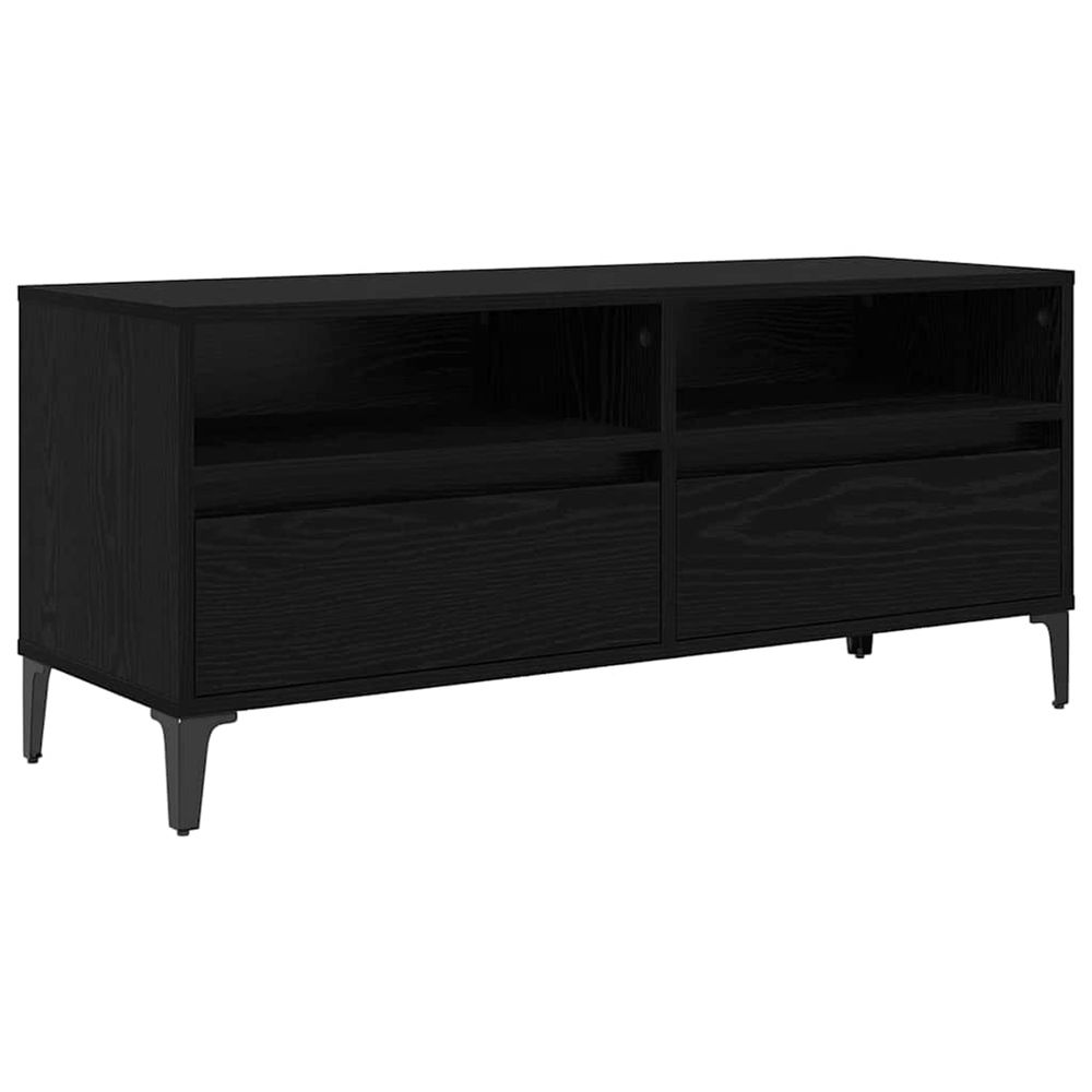 Meuble tv avec tiroir chêne noir 100 x 34,5 x 44,5 cm