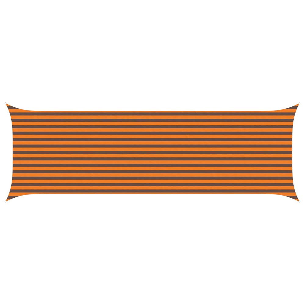 Voile d'ombre orange et marron 2 x 6 m 100 % polyester oxford