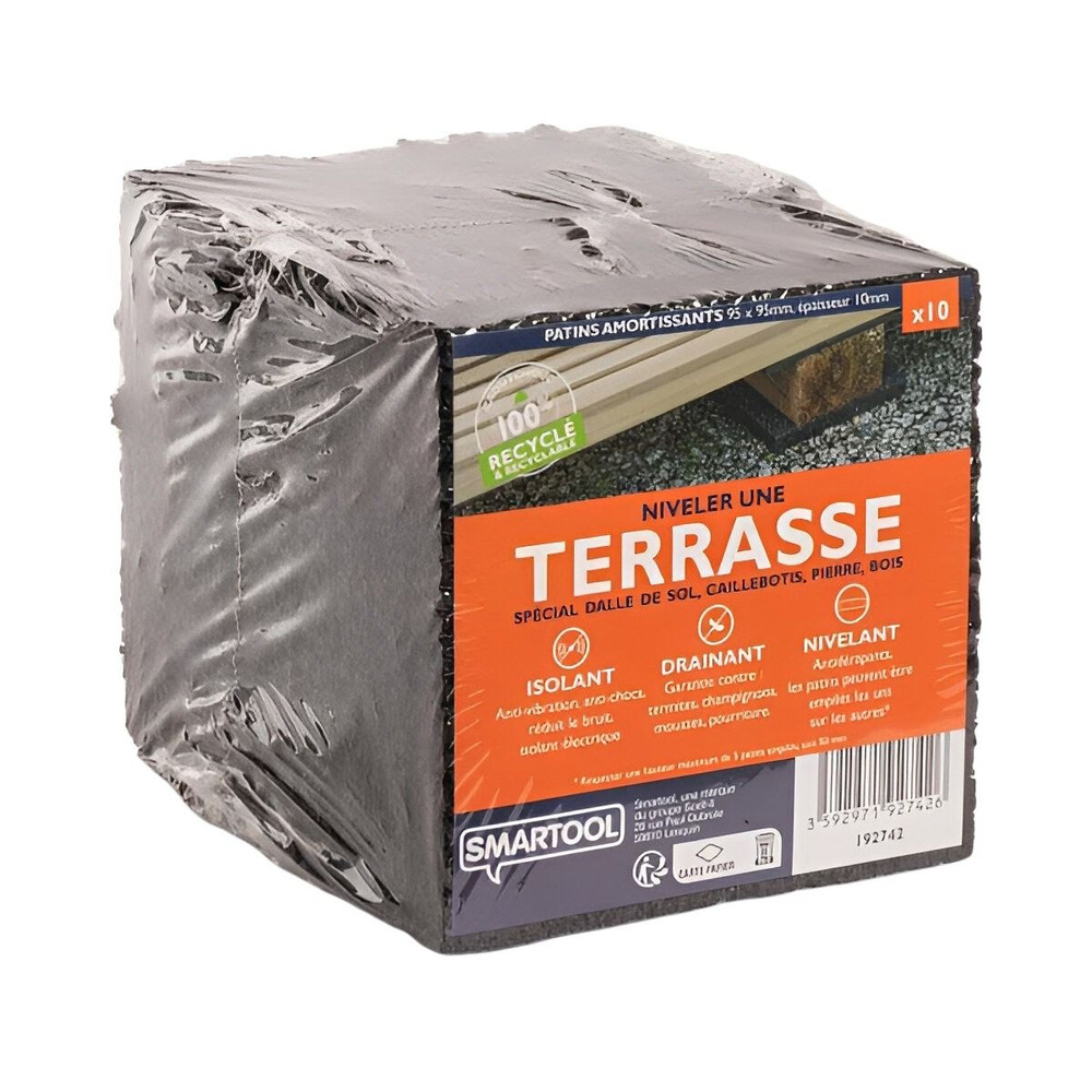 Patins amortissants pour terrasse (lot de 10)