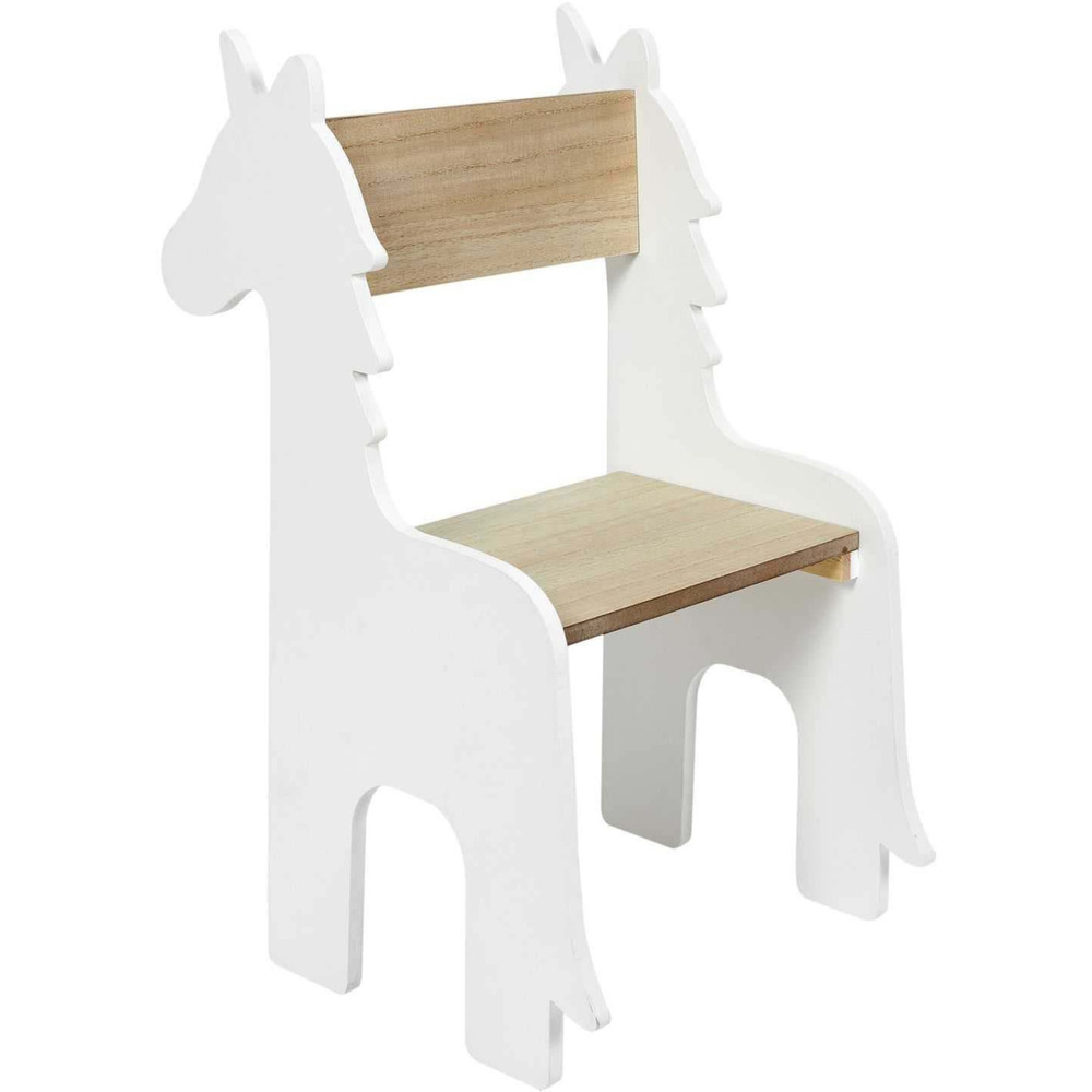 Chaise enfant en bois animal licorne
