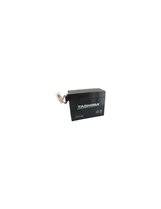 Batterie motoculture tashima 12v, 3a adaptable pour tecumseh. L: 110, l: 55, h:80mm, avec connexion spéciale (livrée sans acide)