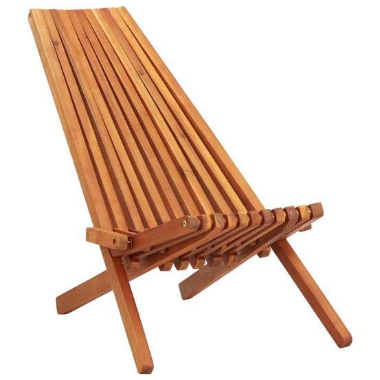 Chaise pliable d'extérieur bois d'acacia solide