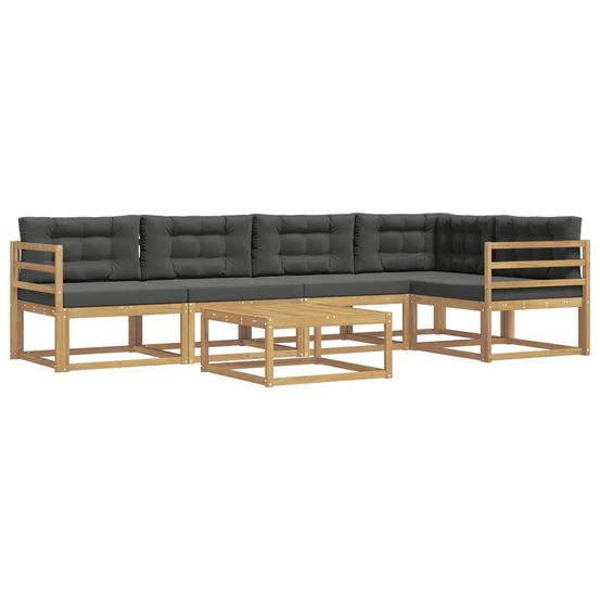 Ensemble de canapés d'extérieur 6 pc blanc et anthracite
