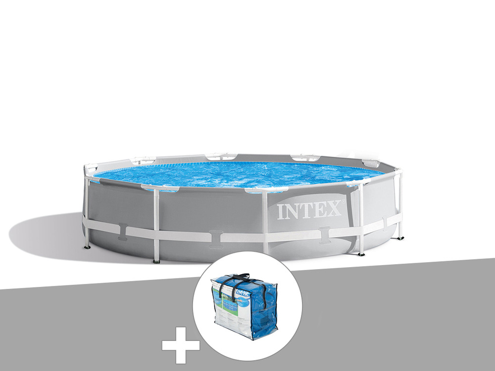 Kit piscine tubulaire prism frame ronde 3,66 x 0,76 m + bâche à bulles