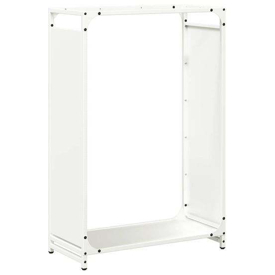 Portant de bois chauffage blanc 60x28x90 cm