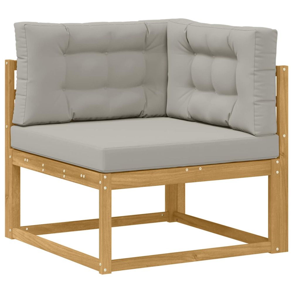 Canapé d'angle extérieur polyester blanc