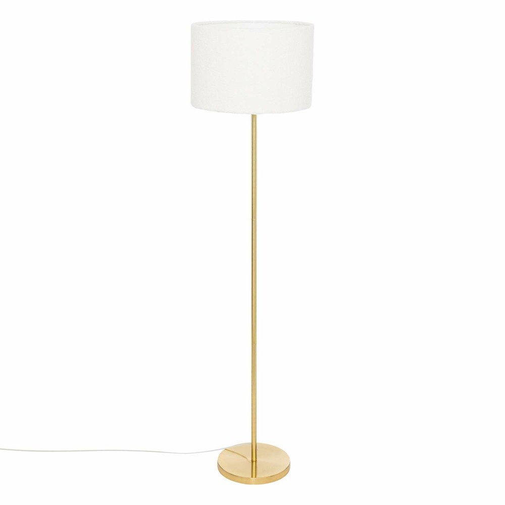 Lampadaire droit en bouclette - h. 150 cm - or