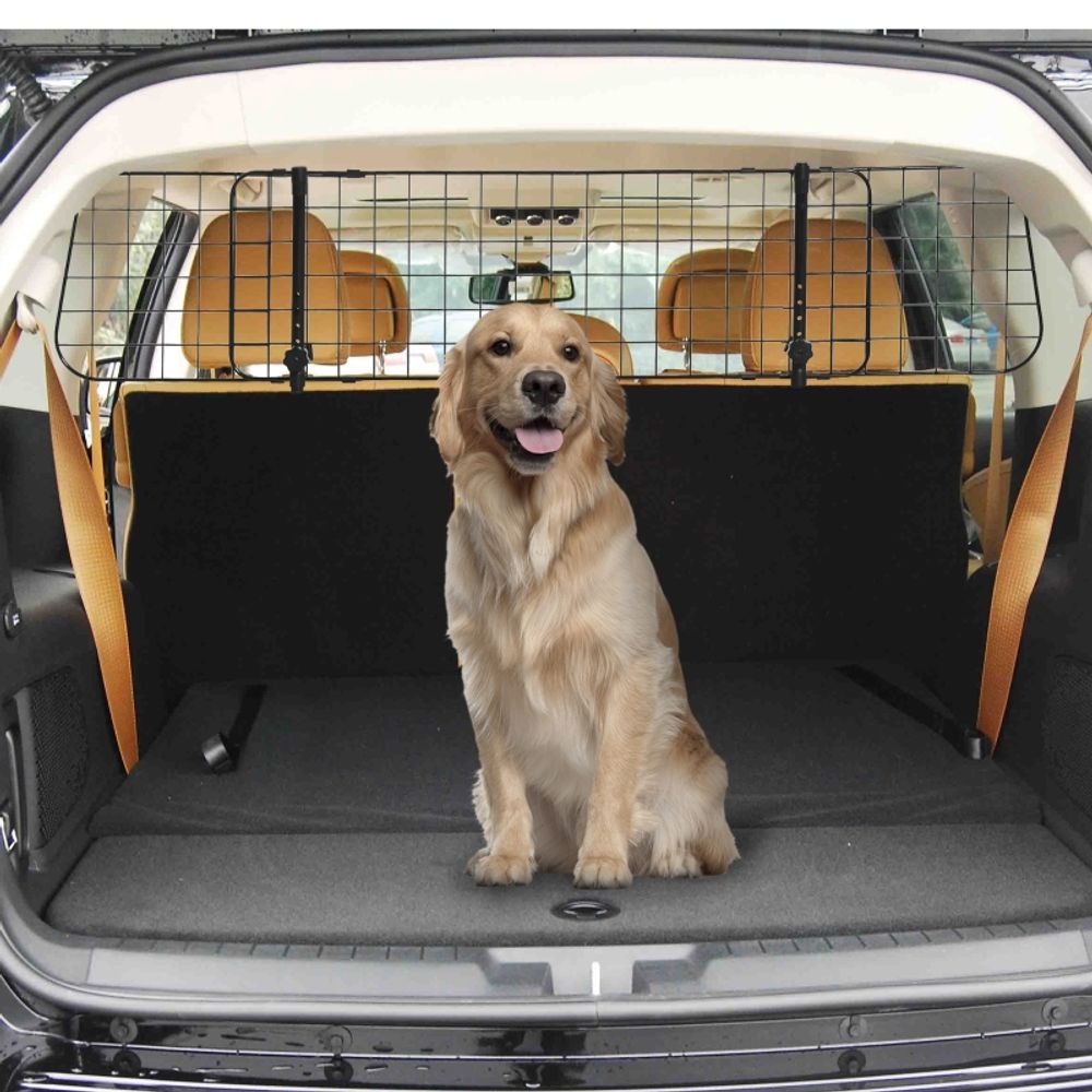 Grille protection chien voiture métal universelle sécurité ajustable 91-152x30cm noir - comfortxl pet living