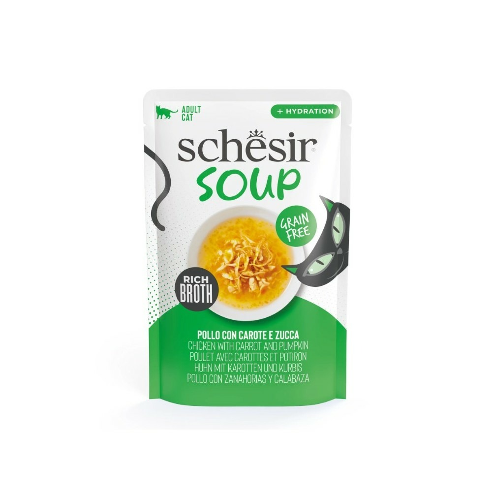 Soupe poulet/citrouille schesir chat 40 g