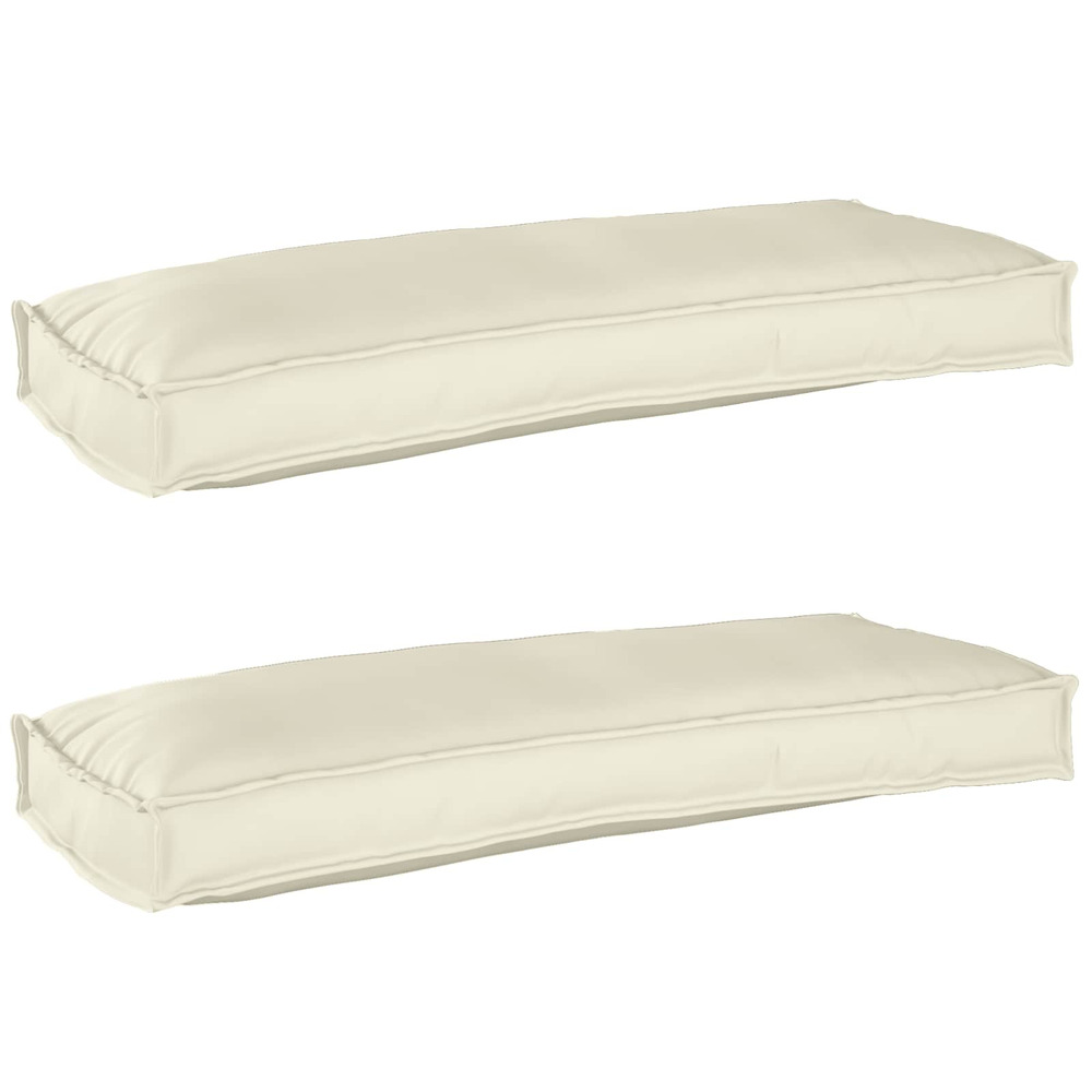 Set de coussins de palette 2 pcs crème 100 x 40 x 8 cm