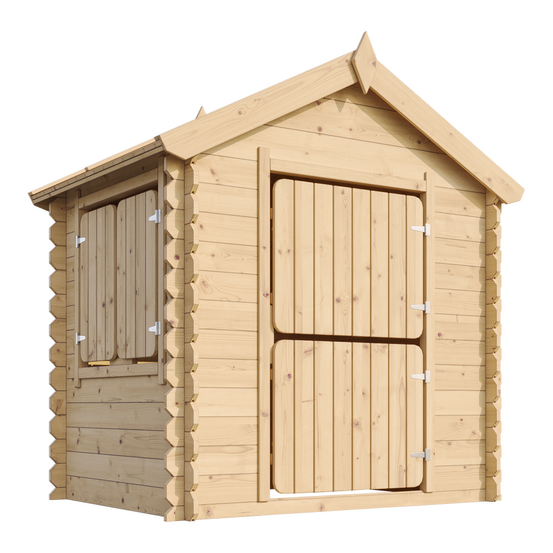 Maison en bois pour enfants - 1.1m2 - 112 x 146 cm - sans plancher - m516-1
