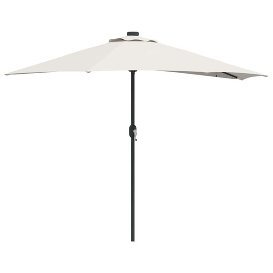 Parasol de jardin sable 294 x 150 x 224 cm polyester et acier