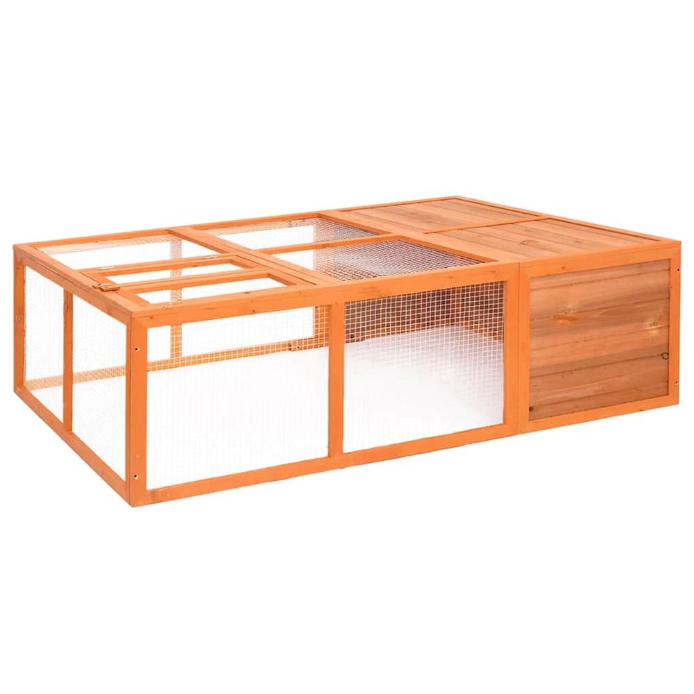 Cage pour animaux de jardin 150x100x50 cm bois de sapin massif