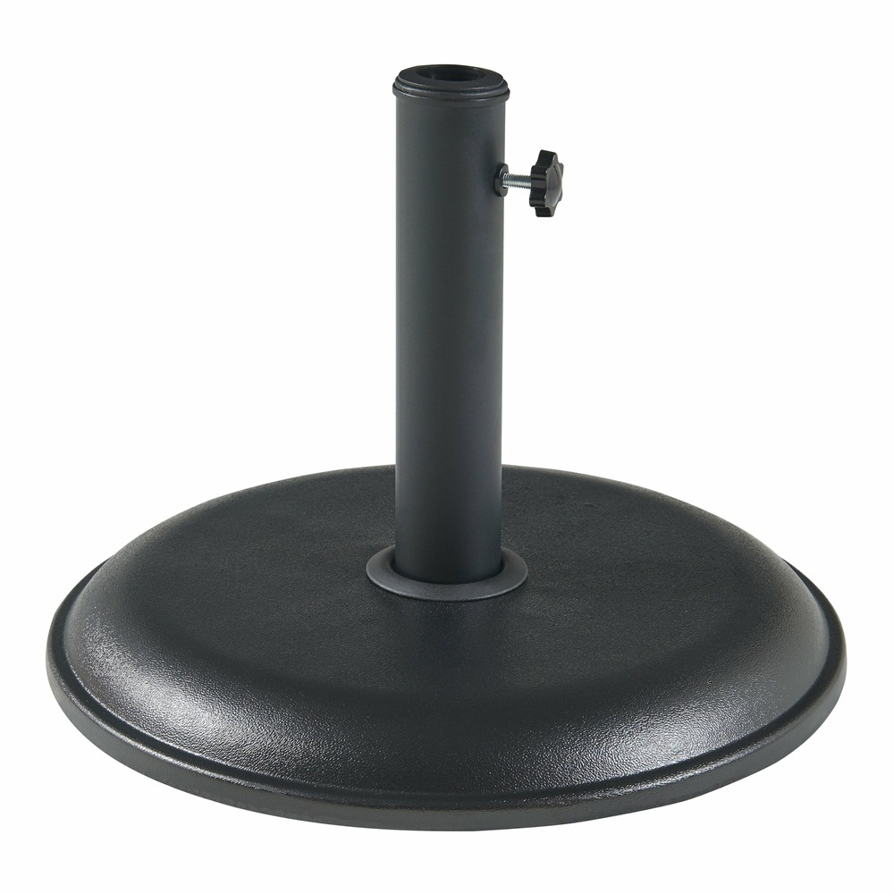 Pied de parasol jardin extérieur béton 45 x 5 cm noir