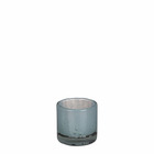 Mica decorations vase estelle - 8.5x8.5x8 cm - verre - bleu