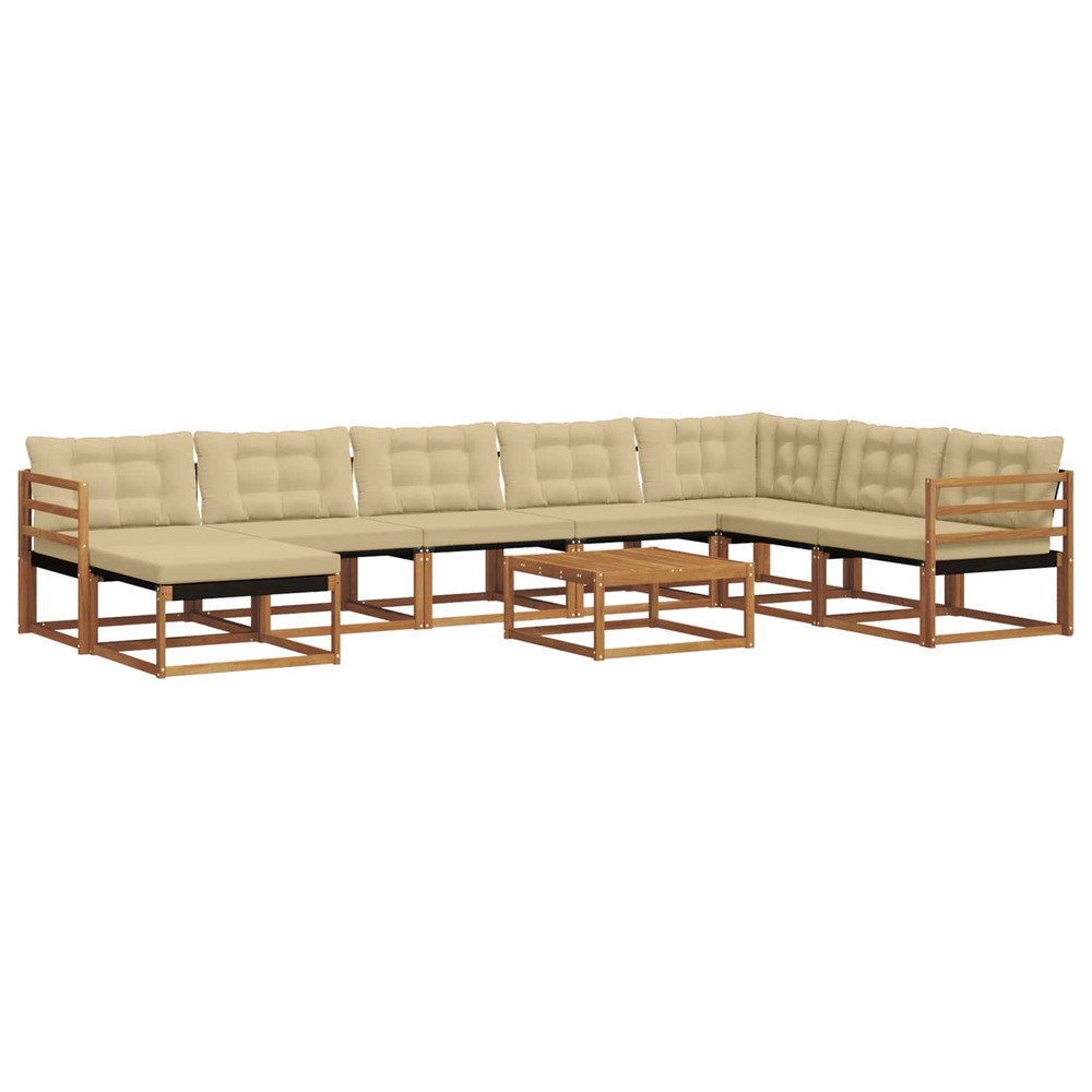 Ensemble de canapés d'extérieur 25 pcs naturel et beige