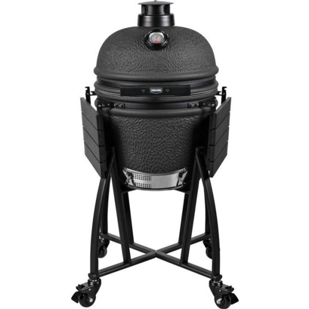 Barbecue kamado - charbon - - prime medium - noir mat