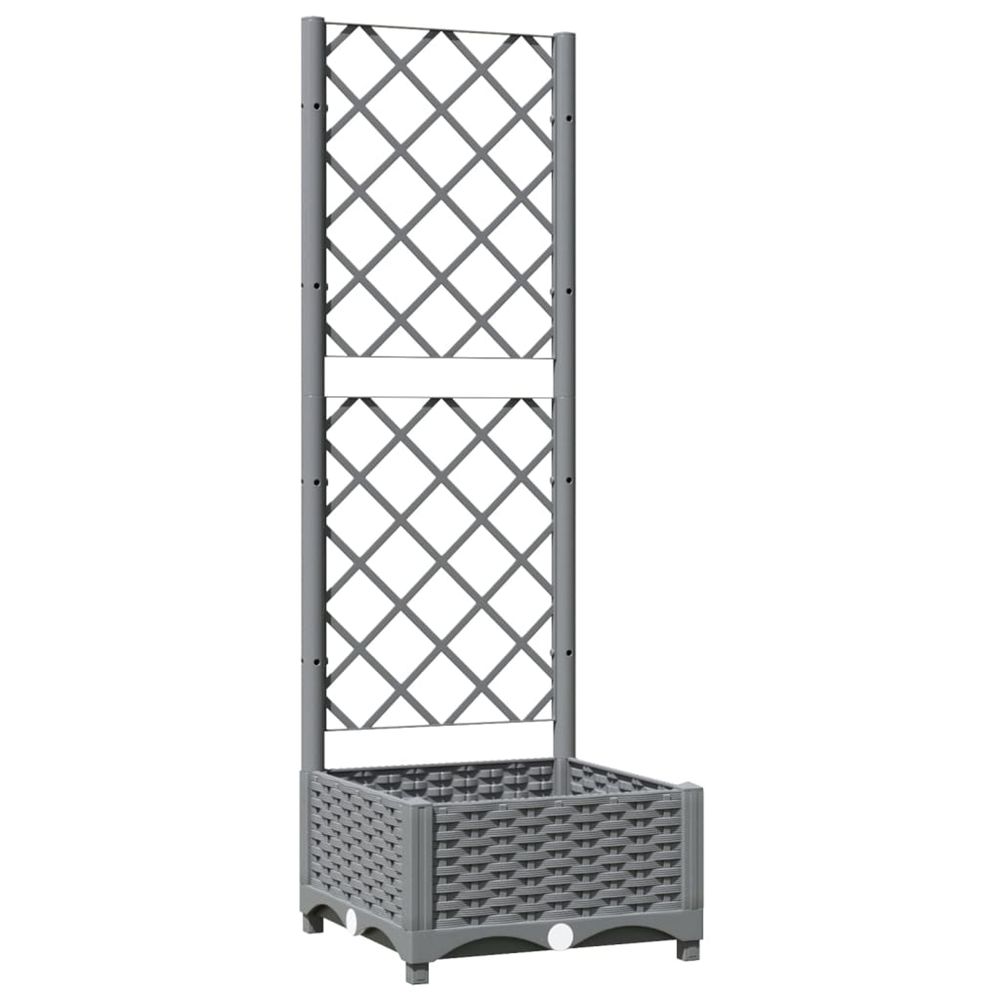 Cache-pot de jardin gris clair 40 x 40 x 121,5 cm