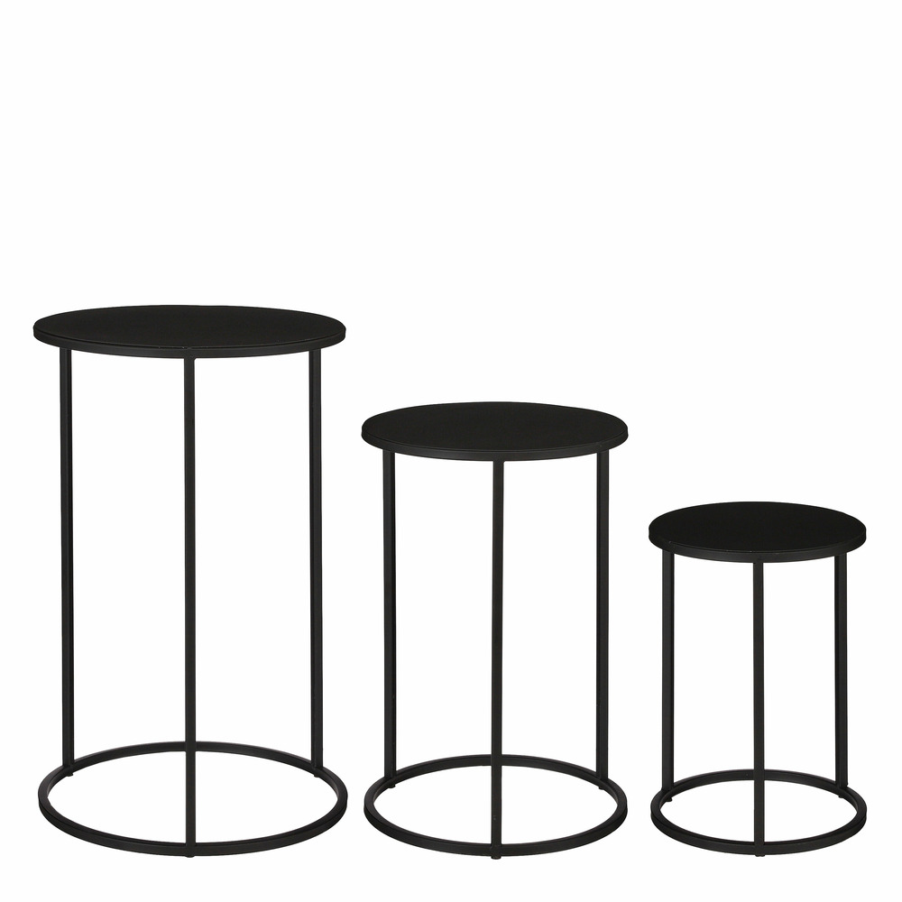 Mica decorations quinty table d'appoint - lot de 3 - h50 x ø32 cm