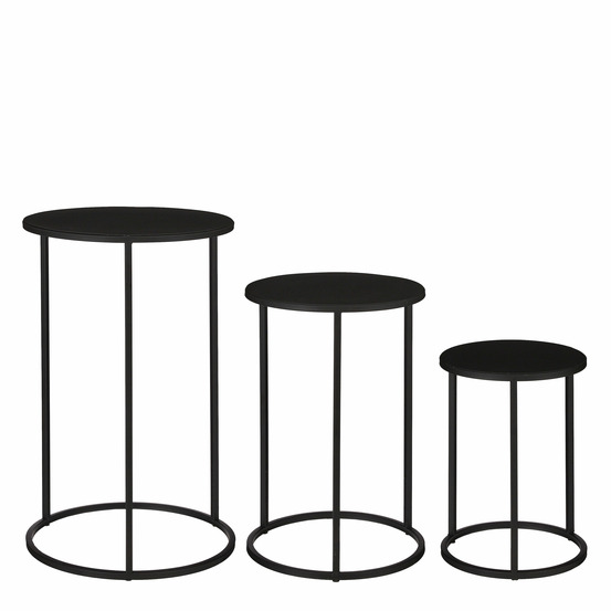 Mica decorations quinty table d'appoint - lot de 3 - h50 x ø32 cm